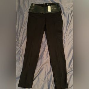Bebe Leather Waistband Skinny Pant